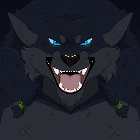 Chanceton Growl Werewolf growling and looking menacing