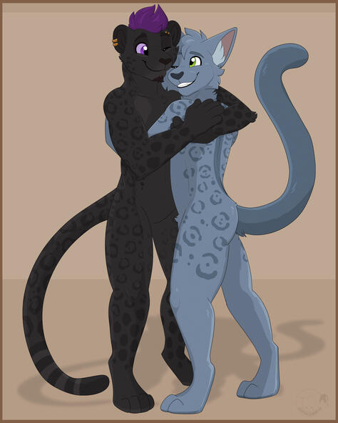 Cuppy Cat & Onyx Hug Cuppy Cat & Onyx Hug