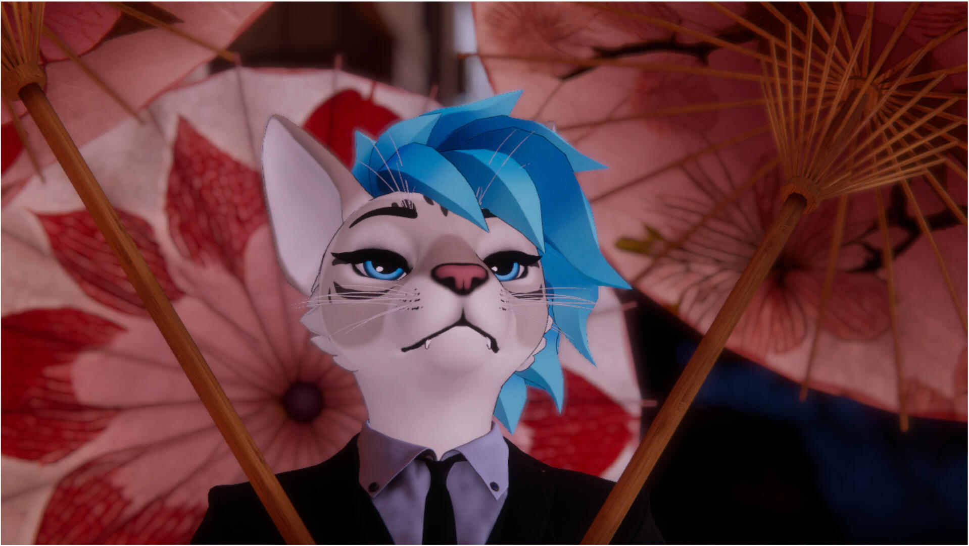 Winterpaw Feline avatar recolored to look like my character. Photo by Scoot!